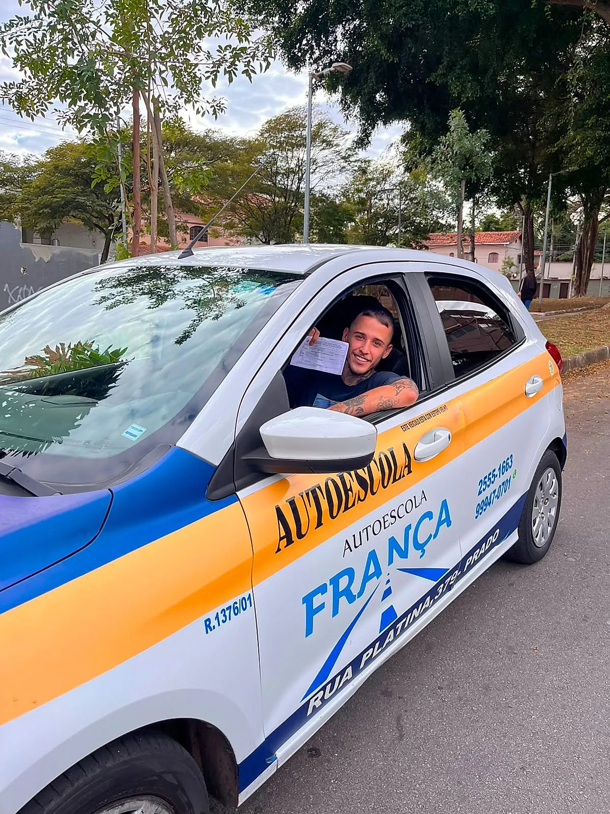 Aluno aprovado na Auto Escola França
