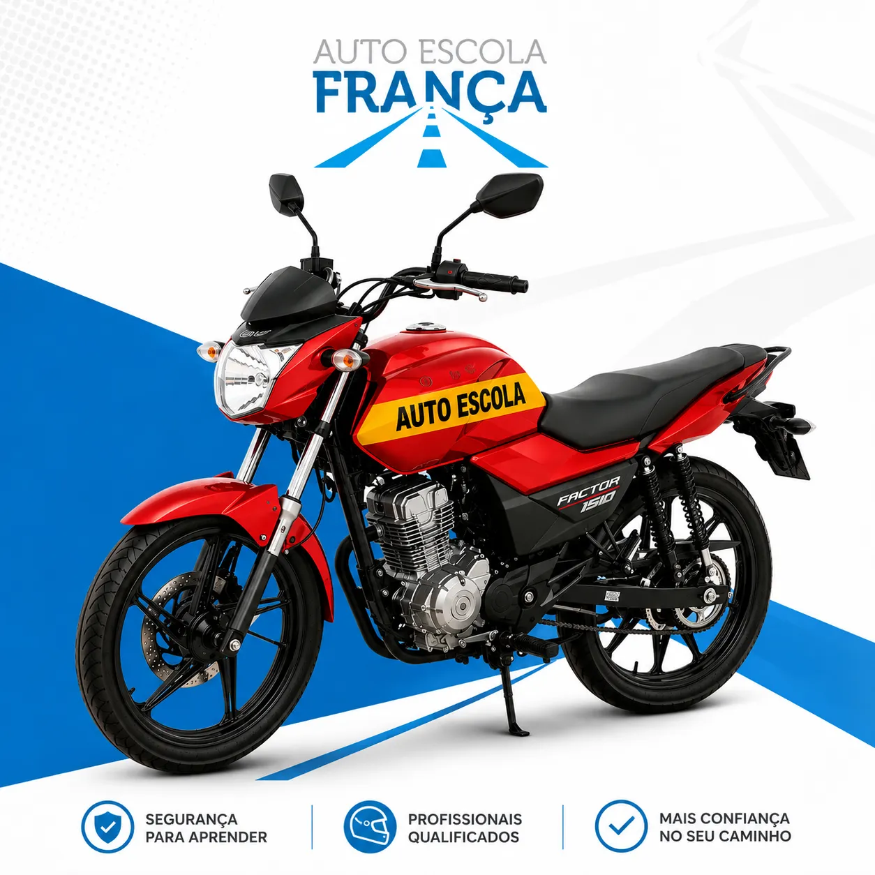 Moto de aula da Auto Escola França